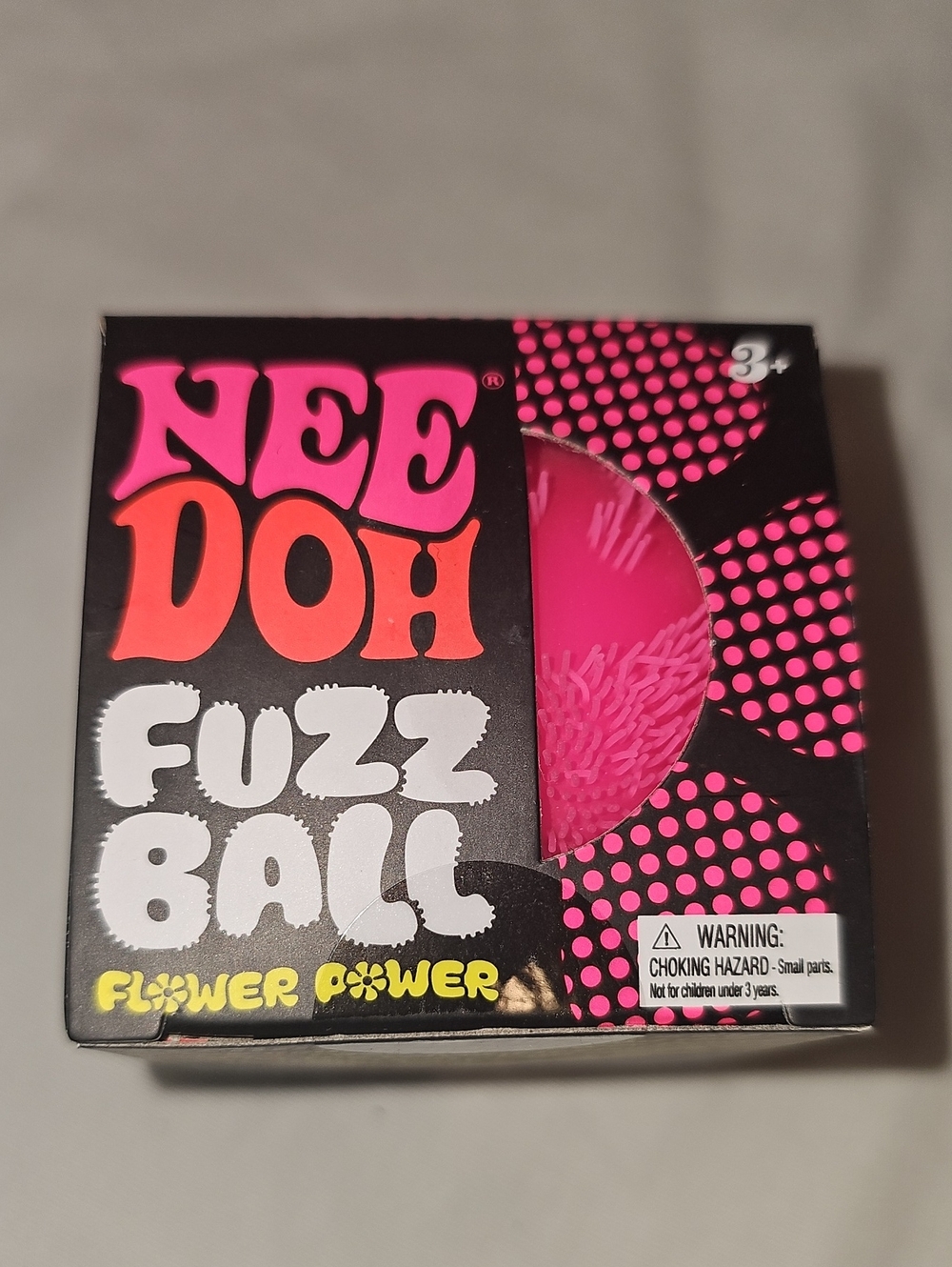 Nee Doh Fuzz Ball Flower Power Novelty Fidget Toy, (1 Piece, Pink), New